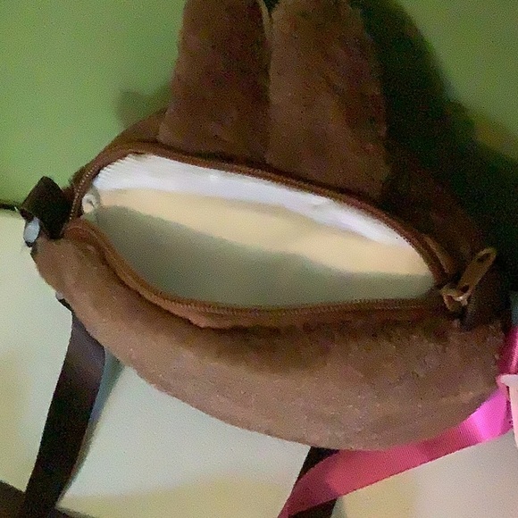 Pink and Brown Bubu monster crossbody purses - Picture 5 of 6